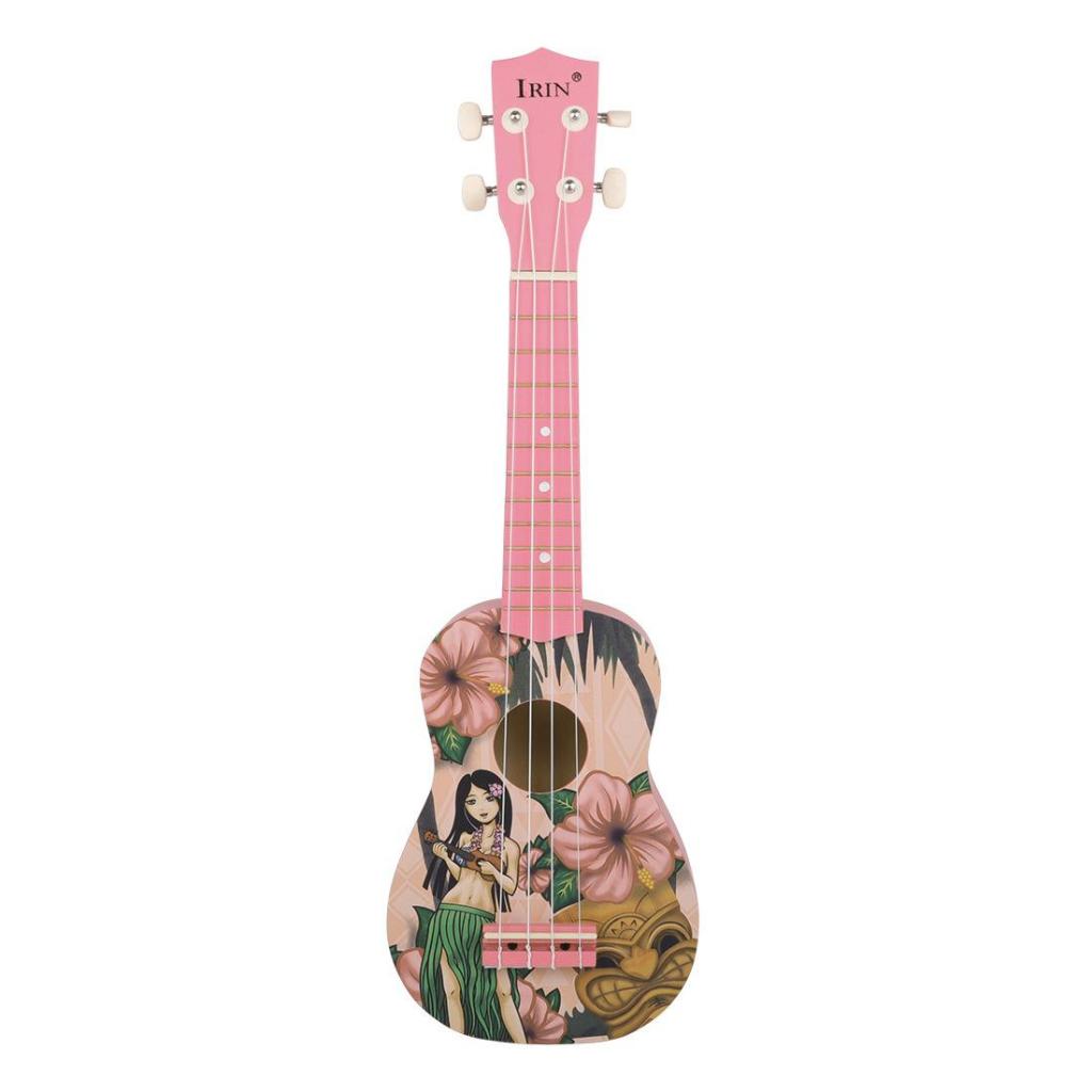 Hawaiian Girl 21 Inch 4 String Ukulele Basswood Uke Musical Instrument