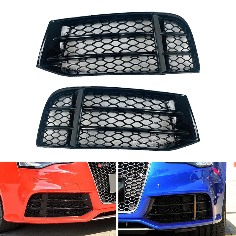 RS5 2007-2015 Car Exterior Accessories Monland Grill Light Front Fog Lamp Cover Grille Covers Trim For 