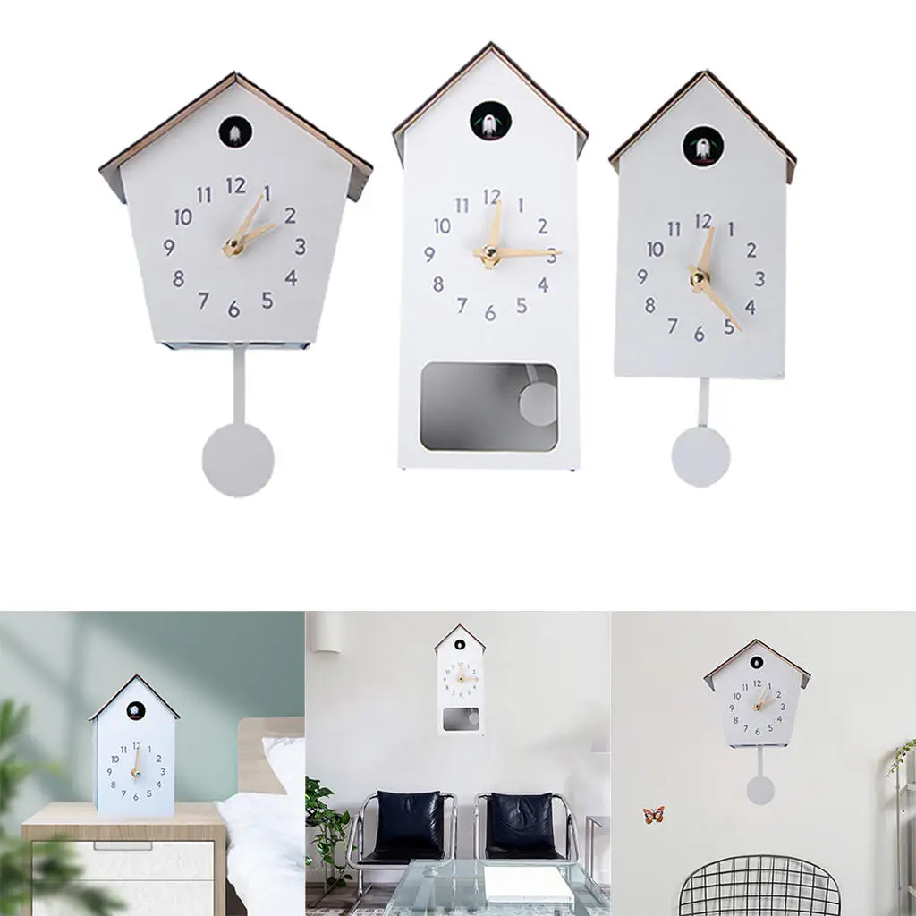 Retro Cuckoo Clock Battery Powered Wall Clock for Home Decor Art Crafts Housewarming Gifts