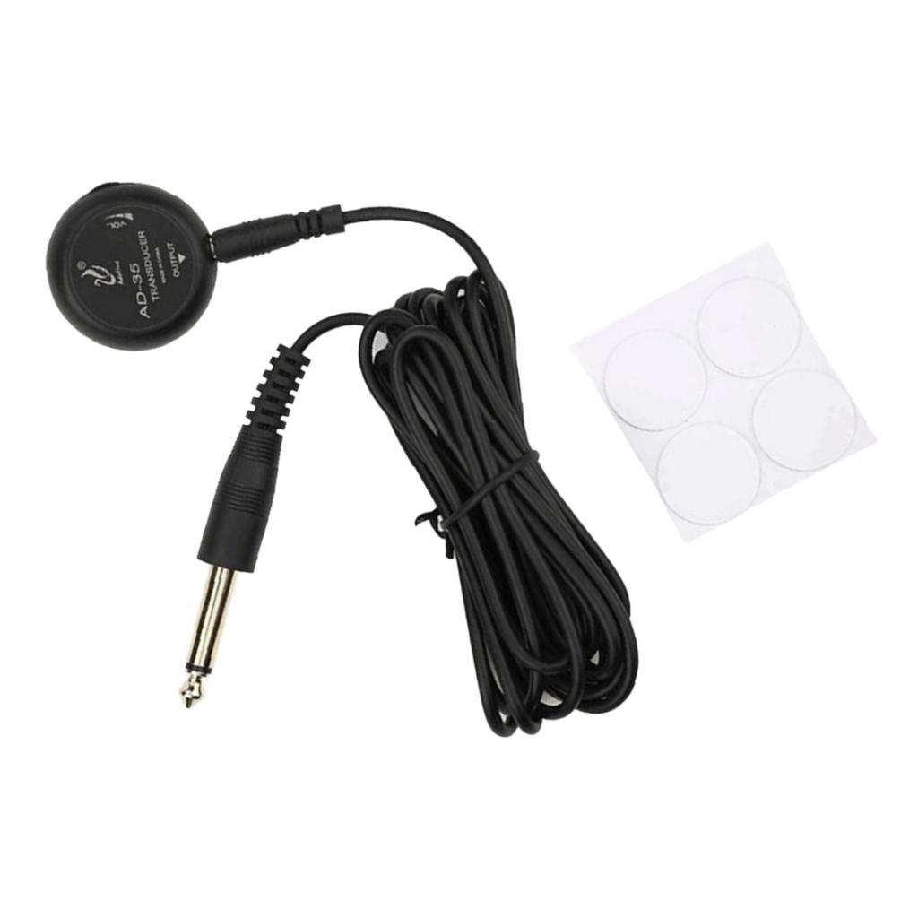 Self-Adhesive Piezo Soundhole Transducer Pickups for Ukulele Mandolin Drum