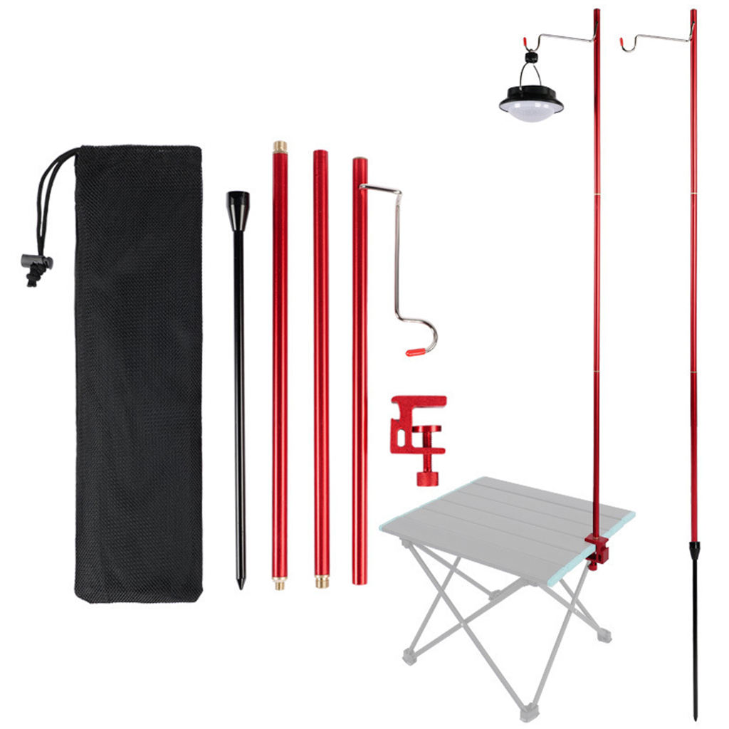 Adjustable Lantern Stand Camping Table Lamp Pole Light Stand Floor/Tabletop Holder for Outdoor Picnic Fishing Garden BBQ