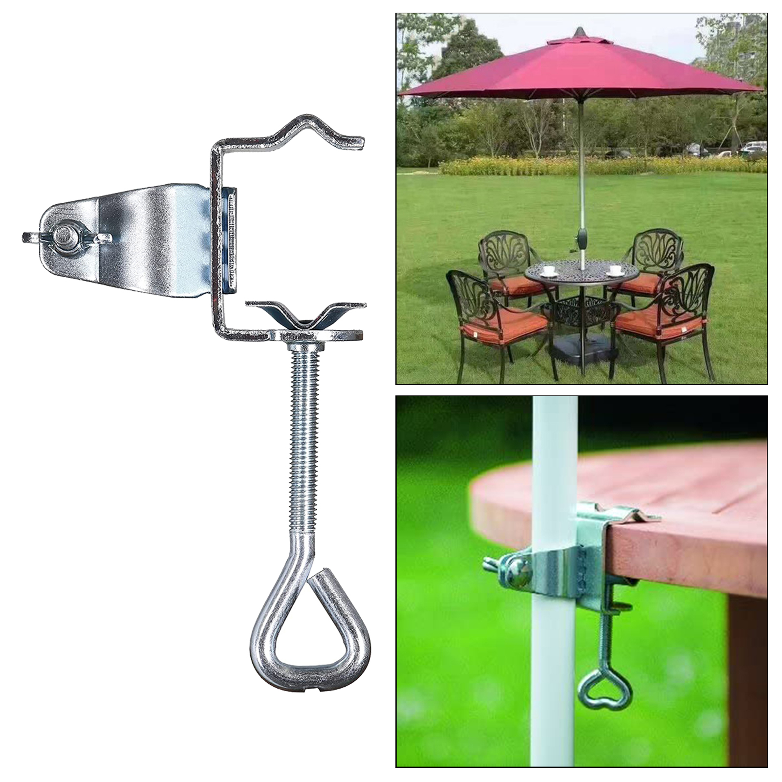 Courtyard Parasol Stand Portable GardenUmbrella Holder Clip Outdoor Patio Beach Clamp Stable Fixed Bracket for Sun Umbrellas