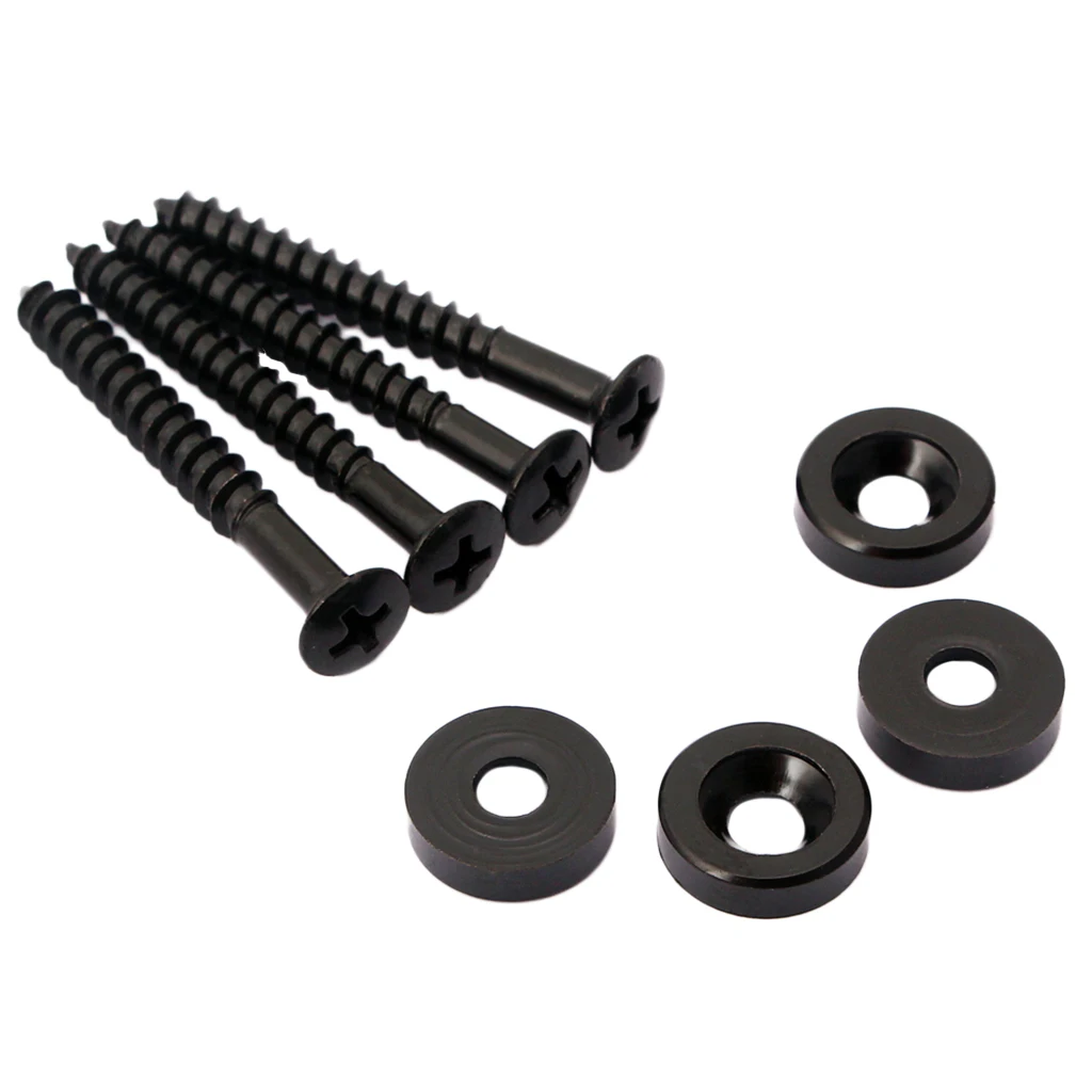 4 Set Neck Joint Bushings And Bolts For Electric Guitar Bass Steel Accessory