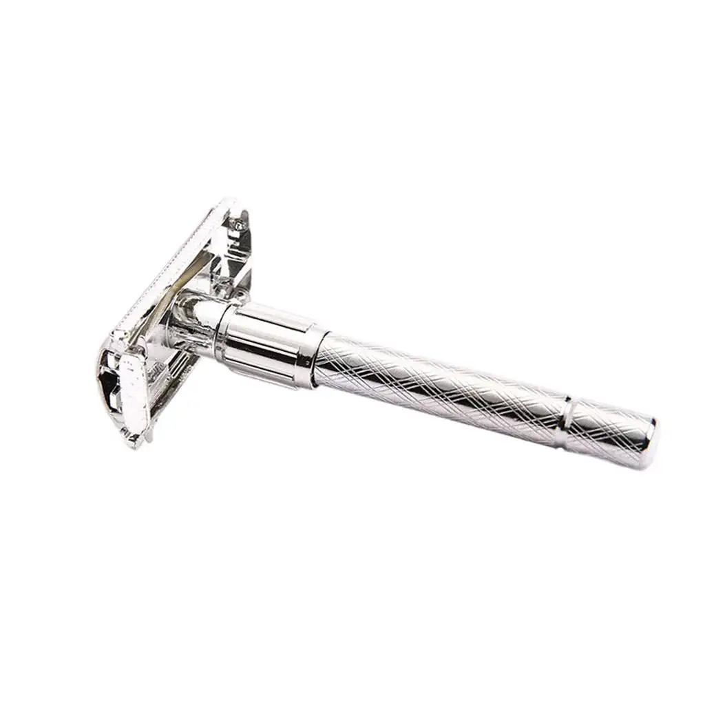 Adjustable Double Edge Metal Shaving Safety Razor Classic Long Handle for Home Use Beard Adjustable Double Edge Metal Shaving Safety Razor Classic Long Handle for Home Use Beard