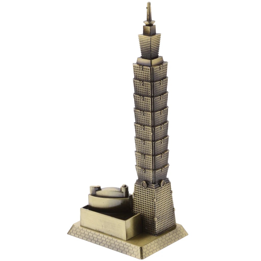 Taipei 101 Tower Building Architecture Figurine Statue Model of Taiwan Desktop Ornament Travel Souvenir Gift