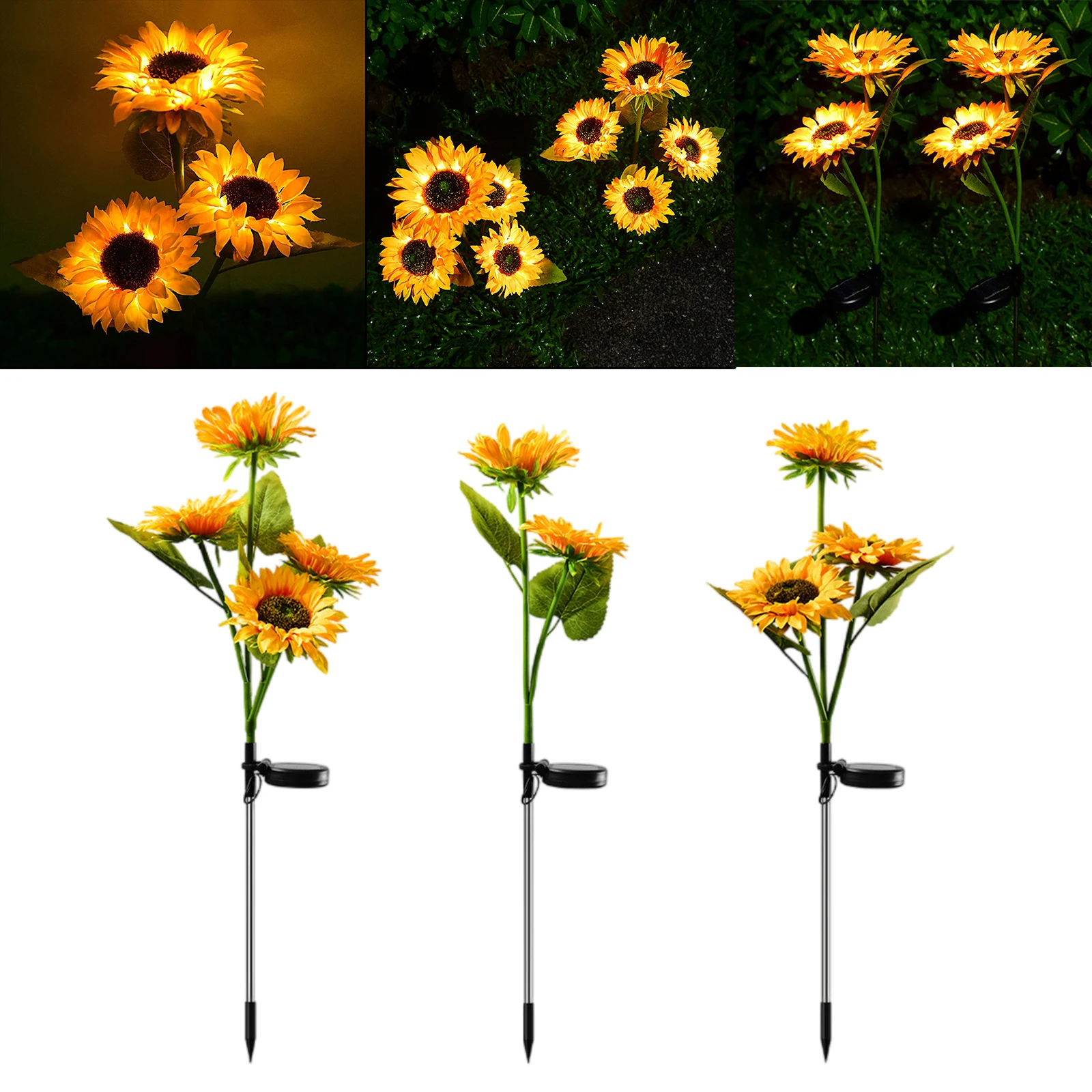  Lights in-Ground LED Waterproof Outdoor Decorative Upgraded Garden Stake Lamp for Patio Garden Pathway Outside