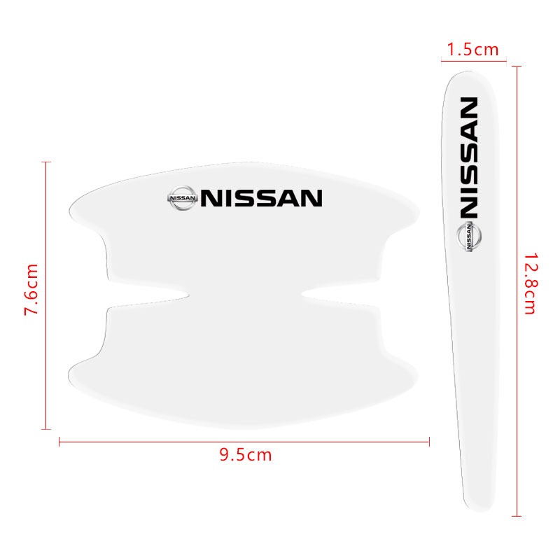 8pcs Car Door Handle Sticker Automotive Stickers For Nissans Tiida Sylphy Teana Note X-Trail 1 2 T31 T32 Serena Almera Qashqai