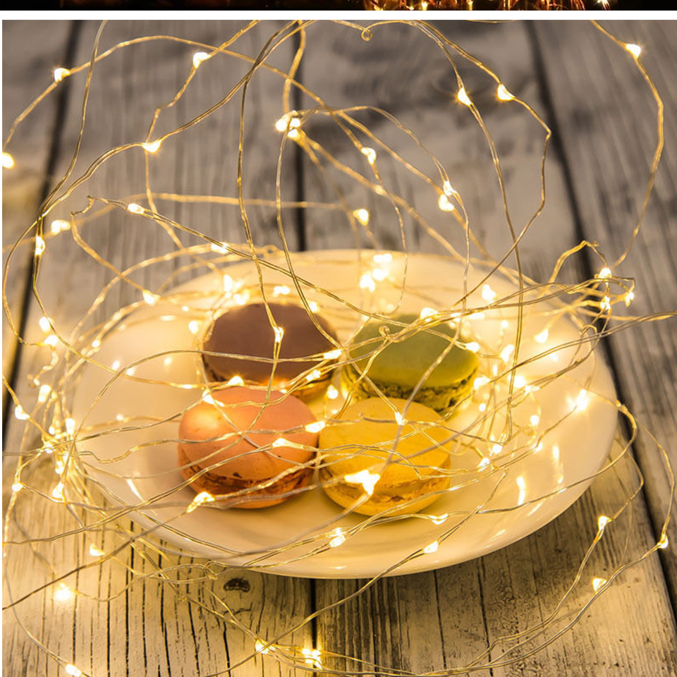 Waterproof Fairy Light New year LED Christmas Light Copper Wire String Light For Wedding Garland Party 1M 2M 3M 5M light string