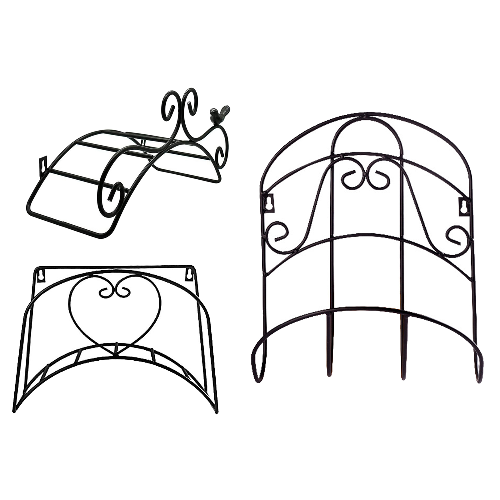 Iron Graden Hose Holder Storage Pipe Hanger Home Garage Organizer Bracket