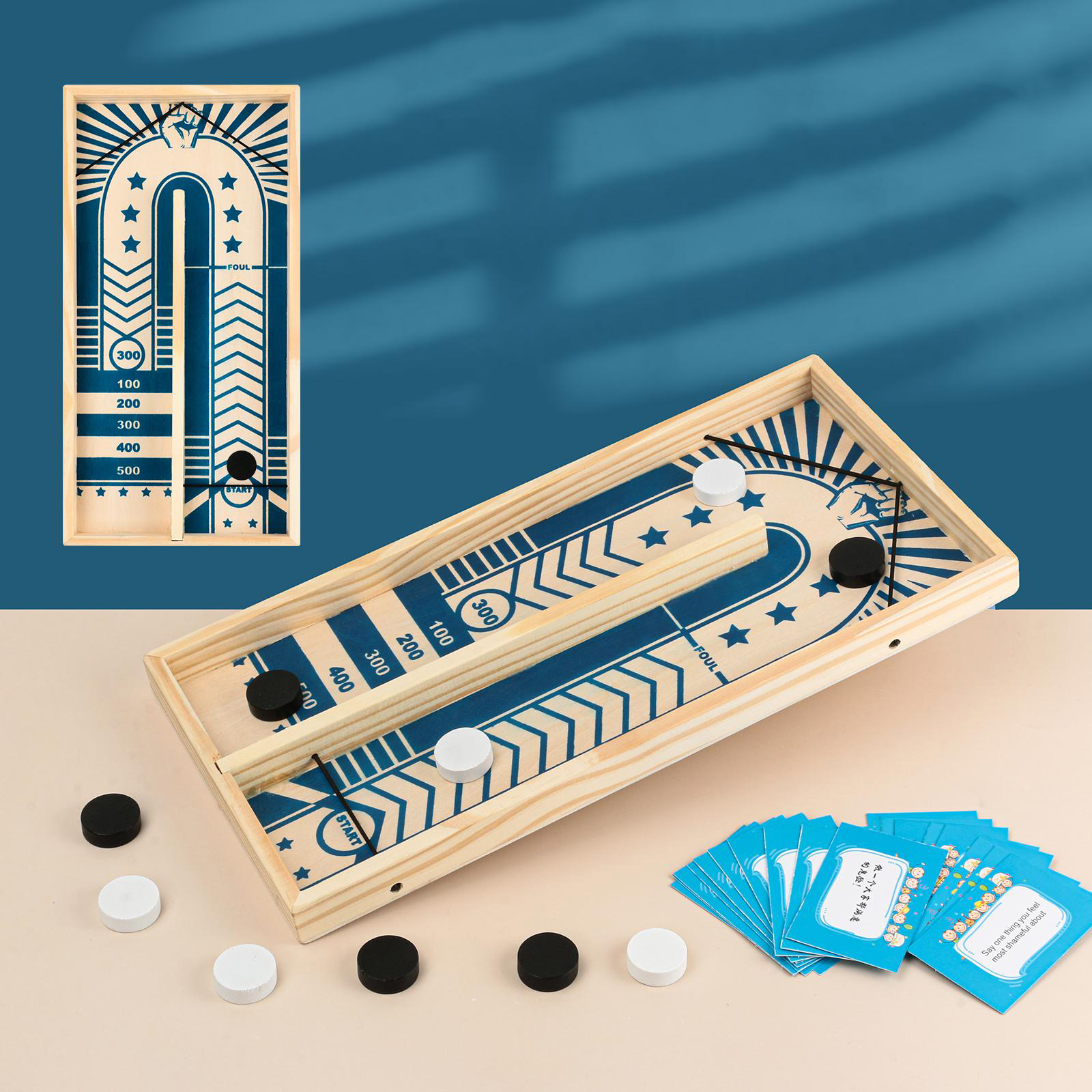 Fast Sling Puck Game Paced Board Games 2 Player Table Fast Hockey Game Test Your Speed and Accuracy Family Party Game Toys