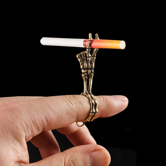 Brass Cigarette Holder Ring