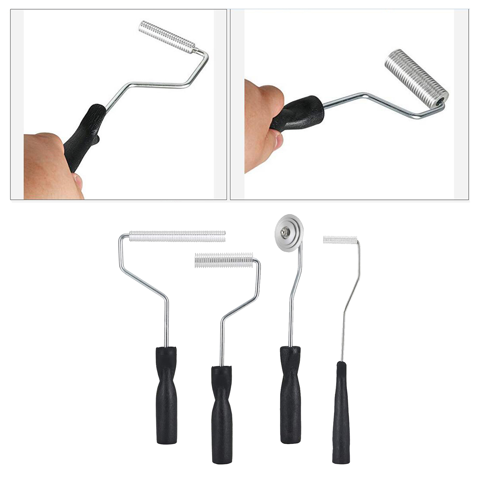 4pcs Fiberglass Roller Tools Kit Bubble Paddle Tool for Tub Shower Repair