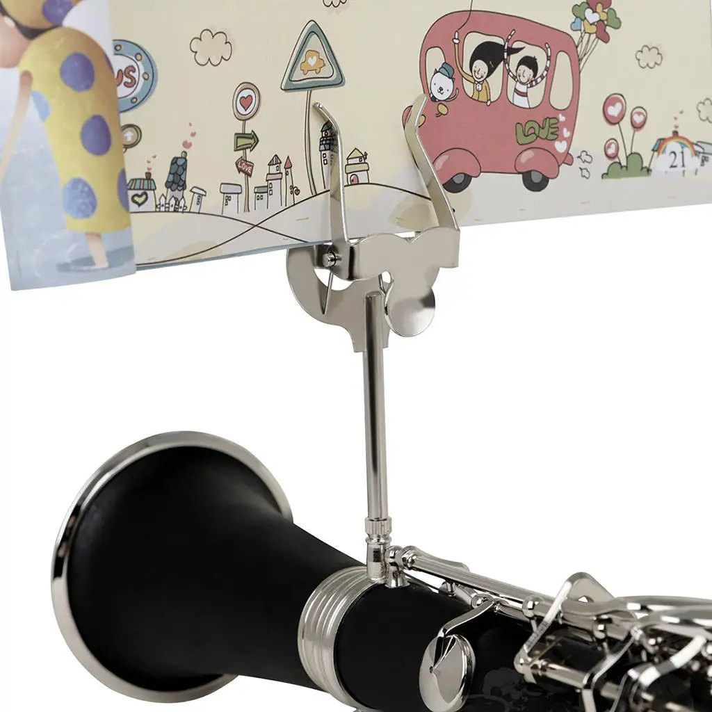 Lightweight Saxophone Marching Clamp Brass Instrument Accessory Instrument Lyre Clamps Instrument Holder Lyre Sheet Music Clip
