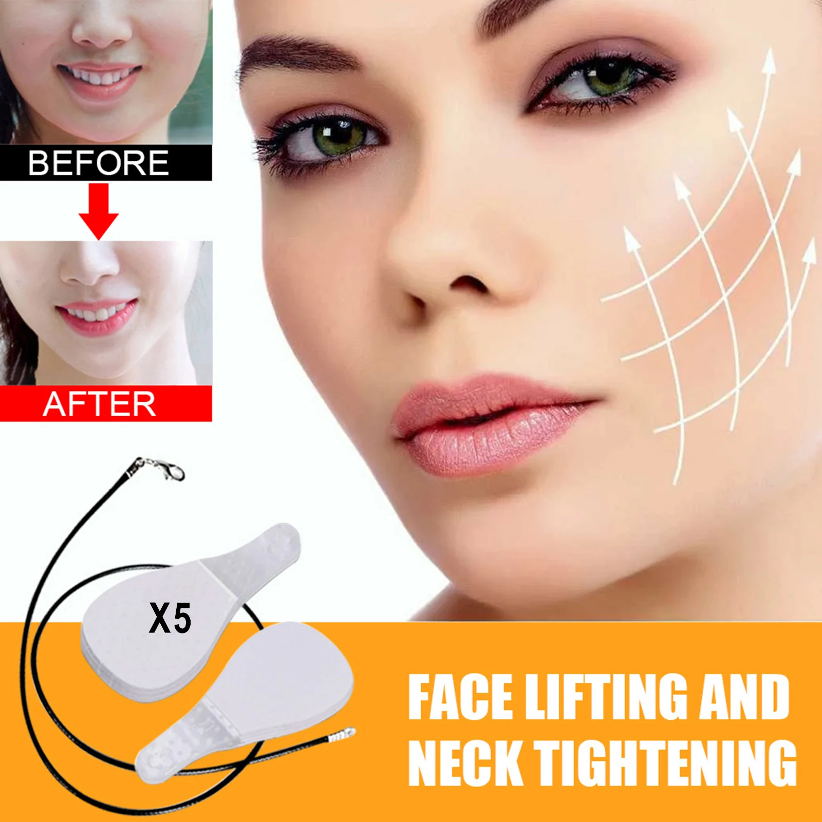 10x Face Neck Lifting Patch Refill Tapes Invisible V-Shape Kit Tools Soft