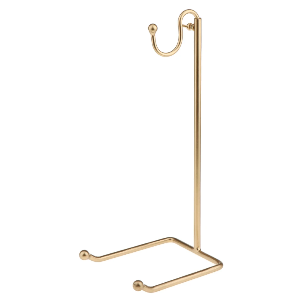 Gold Adjustable Handbag Display Stand Rack Bags Purse Shelf Stainless Steel