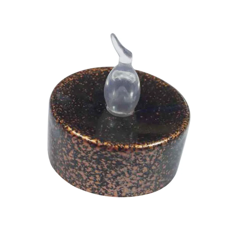 Battery Flameless LED Tea Light Candle for Home Wedding Church Decor -Black