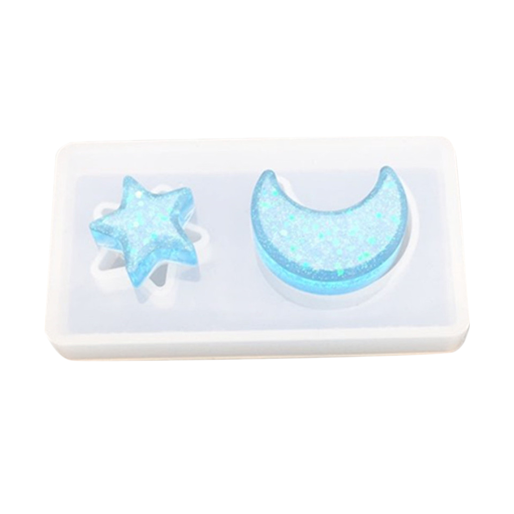 Translucent Silicone Mould Moon Star Shape Fondant Decoration Cake Baking Chocolate Sugar Mold Tools DIY Handmade Crafts