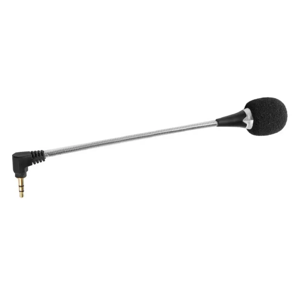Mini Flexible 3.5mm Metal Interface Microphone Mic Bent Head Reduce Noise Record Microphone for PC Laptop Notebook Sound Card