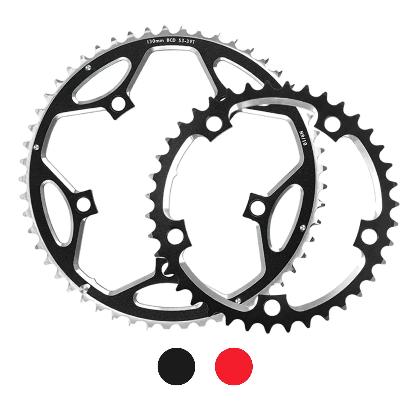 Chainring for Road Bike CNC Machined Aluminum Alloy 130mm BCD Round Bicycle Chainring for 8/9/10/11 Speed Road Bike Parts Repair