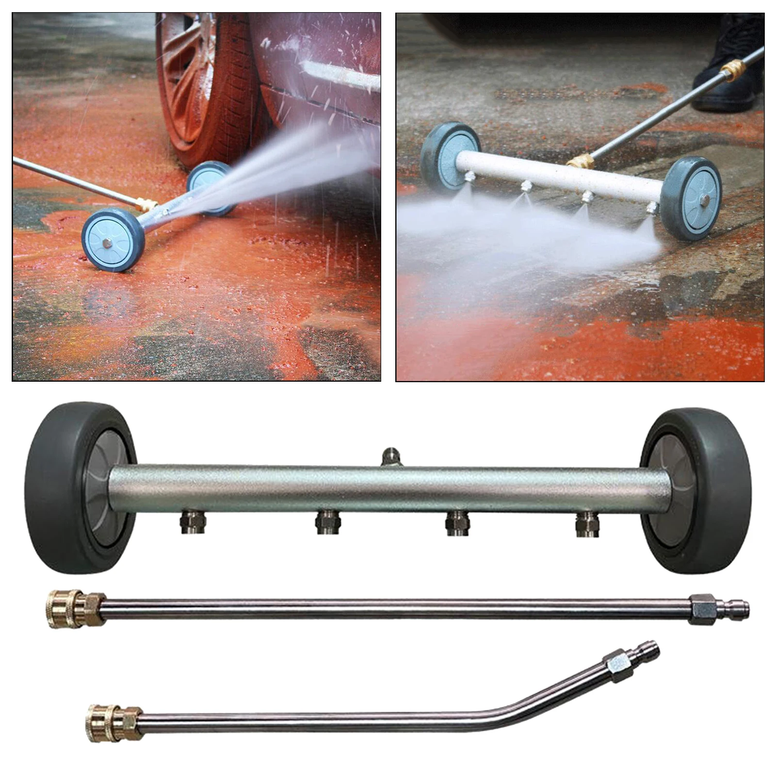 Undercarriage Cleaner Under Car Washing Water Brooms with Extension Rods for Pressure Washer
