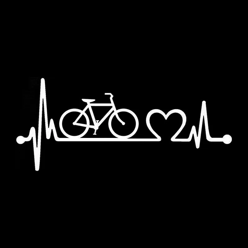 K1077 Bicycle Heartbeat © Lifeline Cycling Decal Sticker 