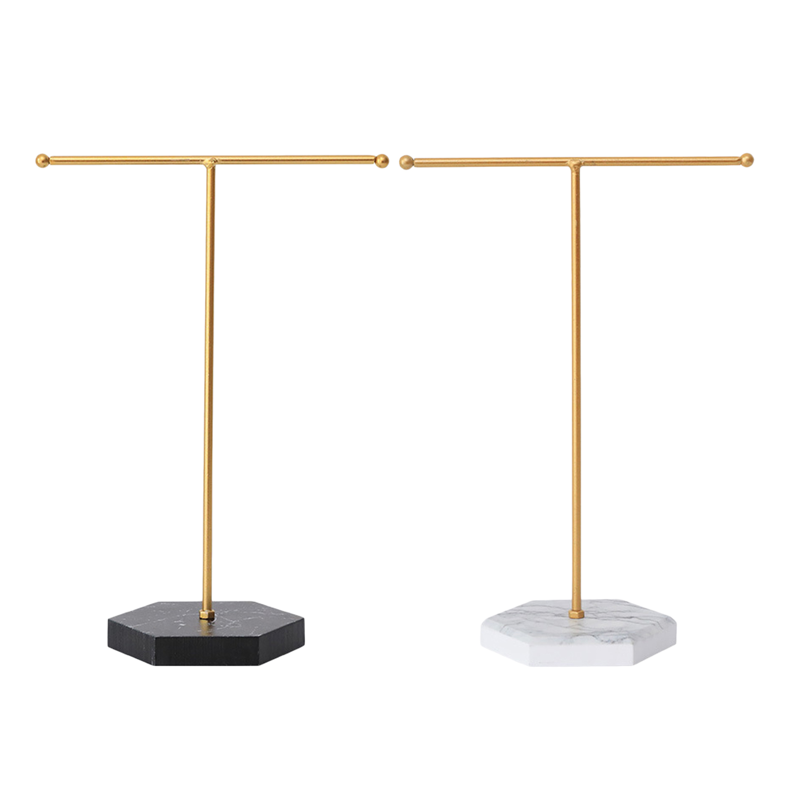 Metal Jewellery Stand Storage Gold Holder T-Bar Tower Show Rack for Ring Watch Necklace