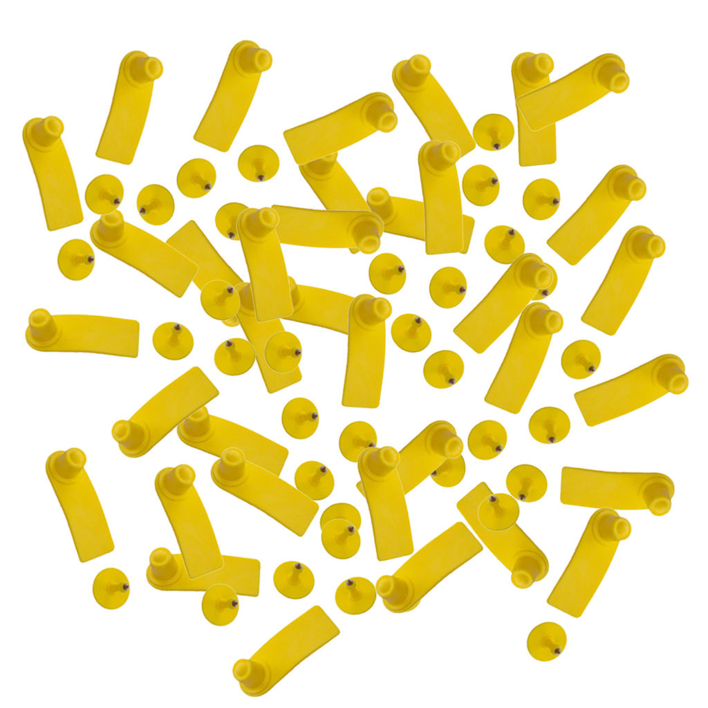 100 Sets Plastic Ear Tag for Goat Sheep Pig Cattle Animal Livestock Tools