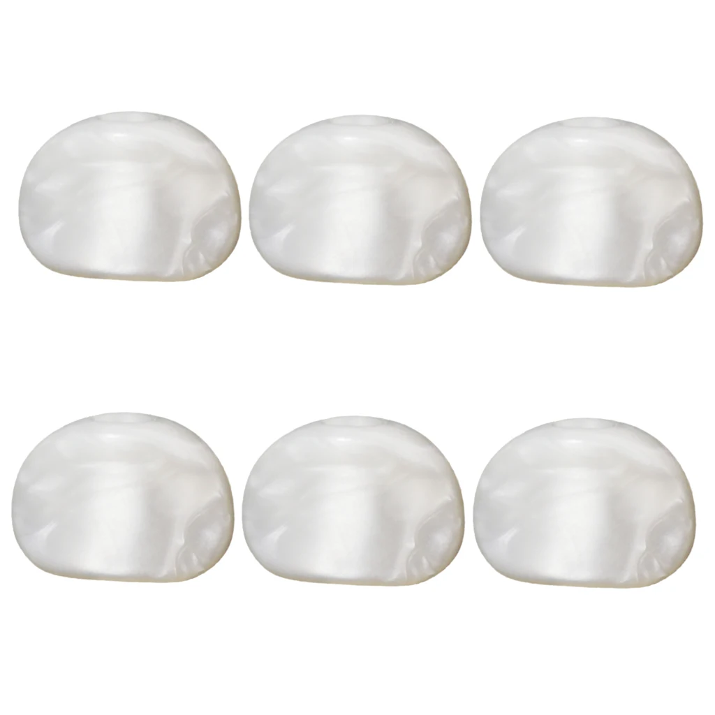 Pack of 6 Plastic Acoustic Guitar Tuning Pegs Knobs Machine Heads Handle Buttons Replacements, White