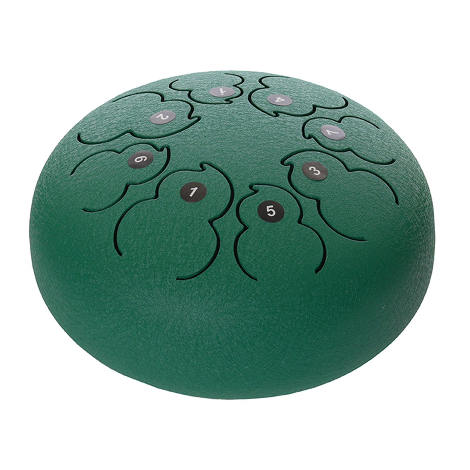 1pc Green Steel Tongue Drum Handpan Standard C Key with Drum Mallets Music Book Notes Stickers Gift for Beginner Pro
