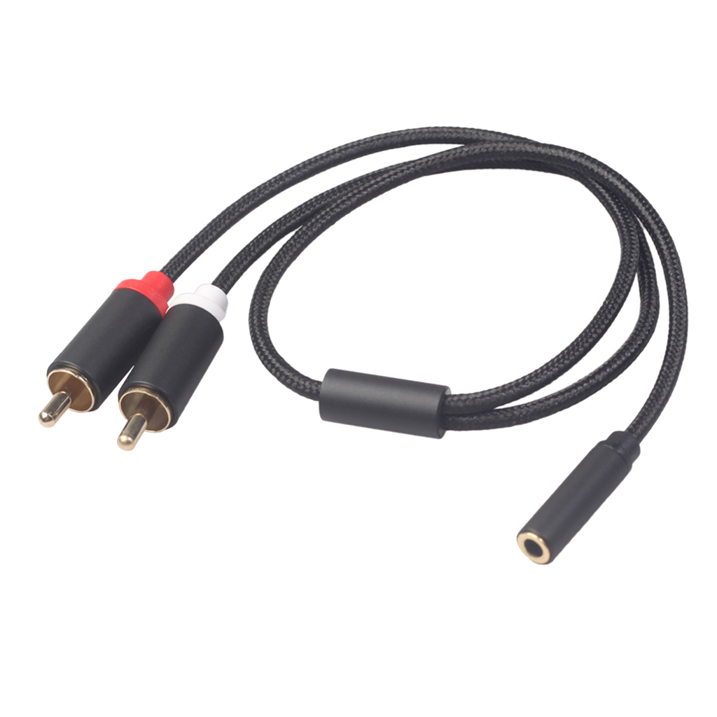 Y Connector Audio Cable 3.5mm 1/8inch Audio Female to 2 RCA Male Stereo Cable Converter 40cm/15.75inch