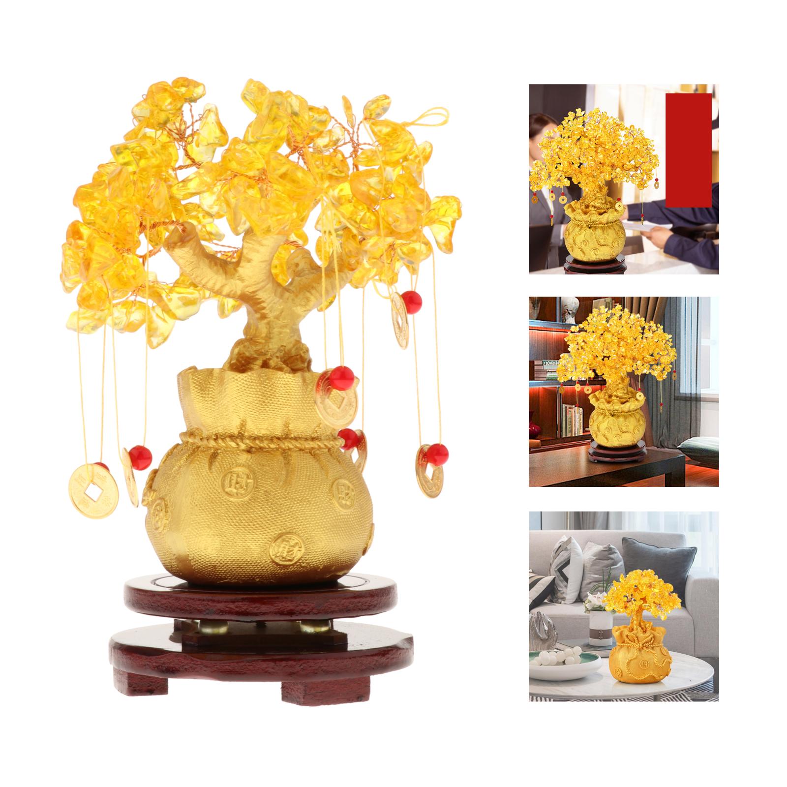 FengShui Lucky Tree Ornaments Natural Crystal for Home Office Store Busniess