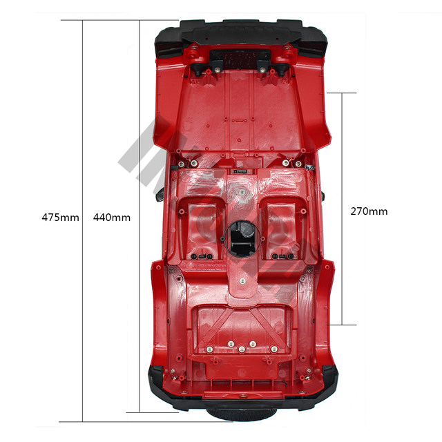 Voiture de cascadeur en plastique 10x12cm sur volant d'inertie 