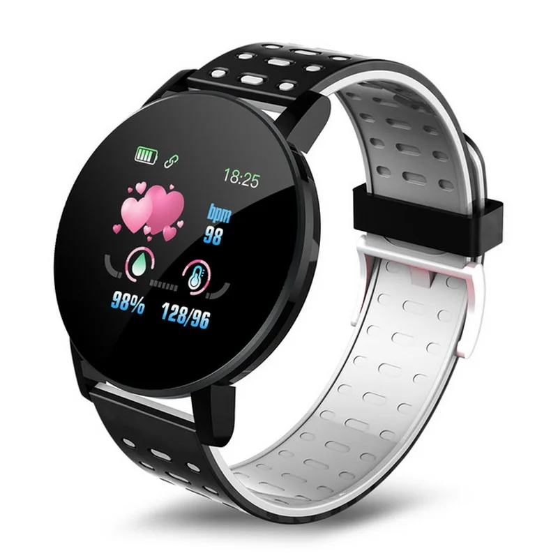 2022 119Plus Smart Watch Blood Pressure Sport Tracker Waterproof Bluetooth Smart Bracelet Heart Rate Monitoring For Android Ios