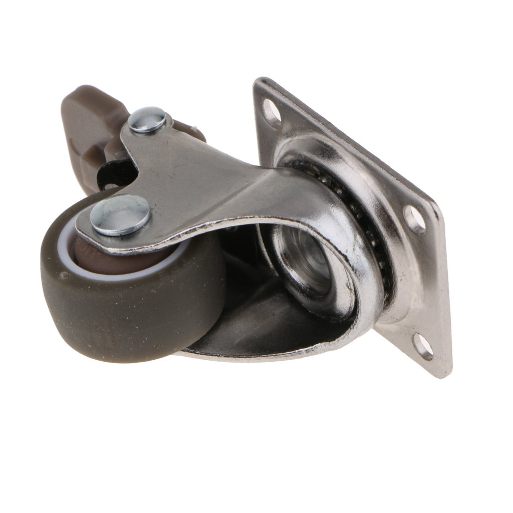 Heavy Duty Swivel Bearing Caster Wheels Rubber Base with Top Plate