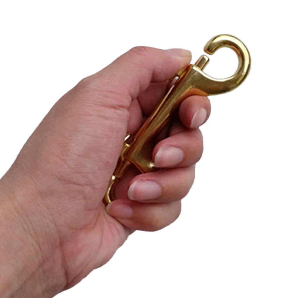 High Strength Gold Brass Scuba Diving Snorkeling Double Ended Bolt Snap Clip Hook Gear Attachment