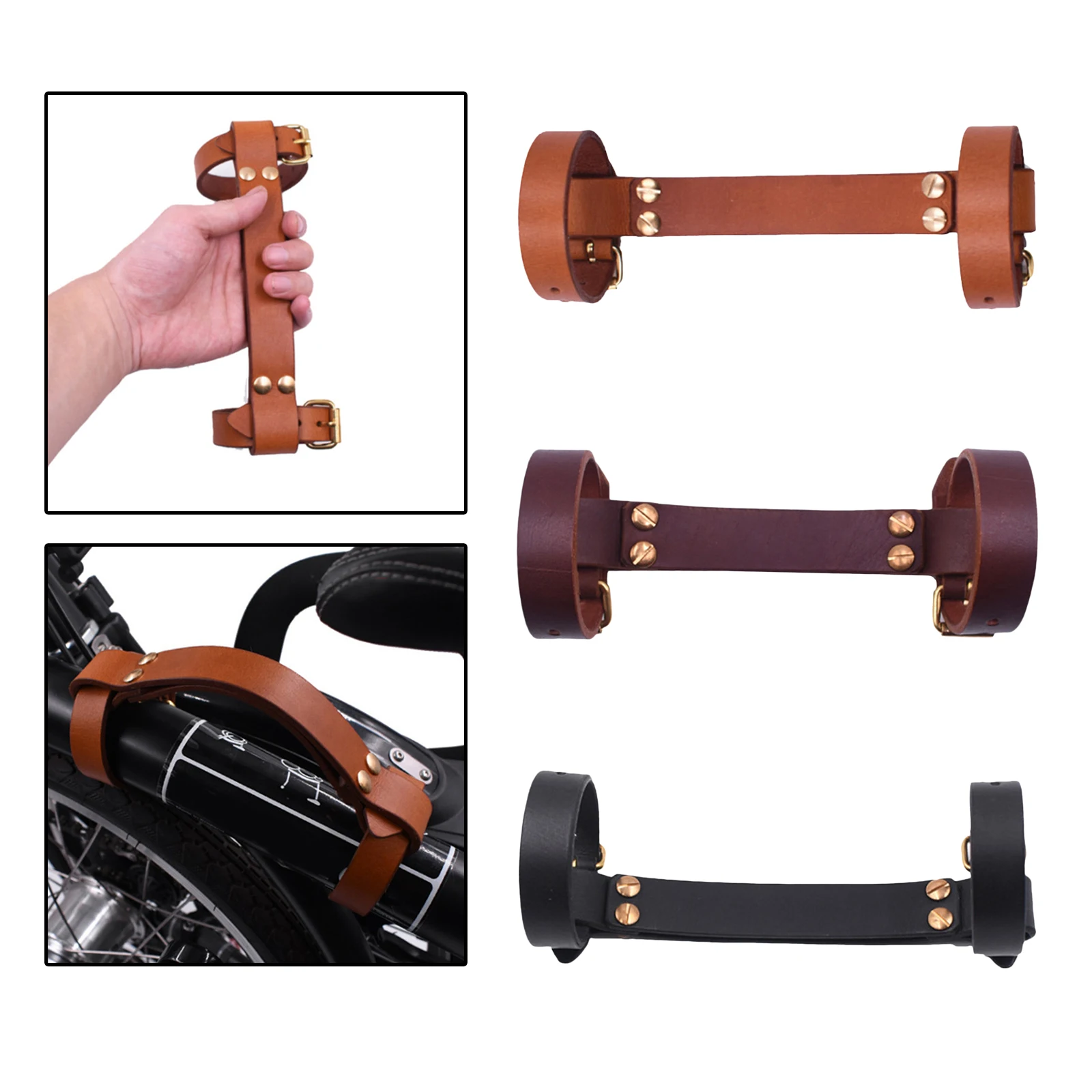 Foldable Bicycle Reliable Craftwork Carrying Bike Handlebar Handle Straps for Travel
