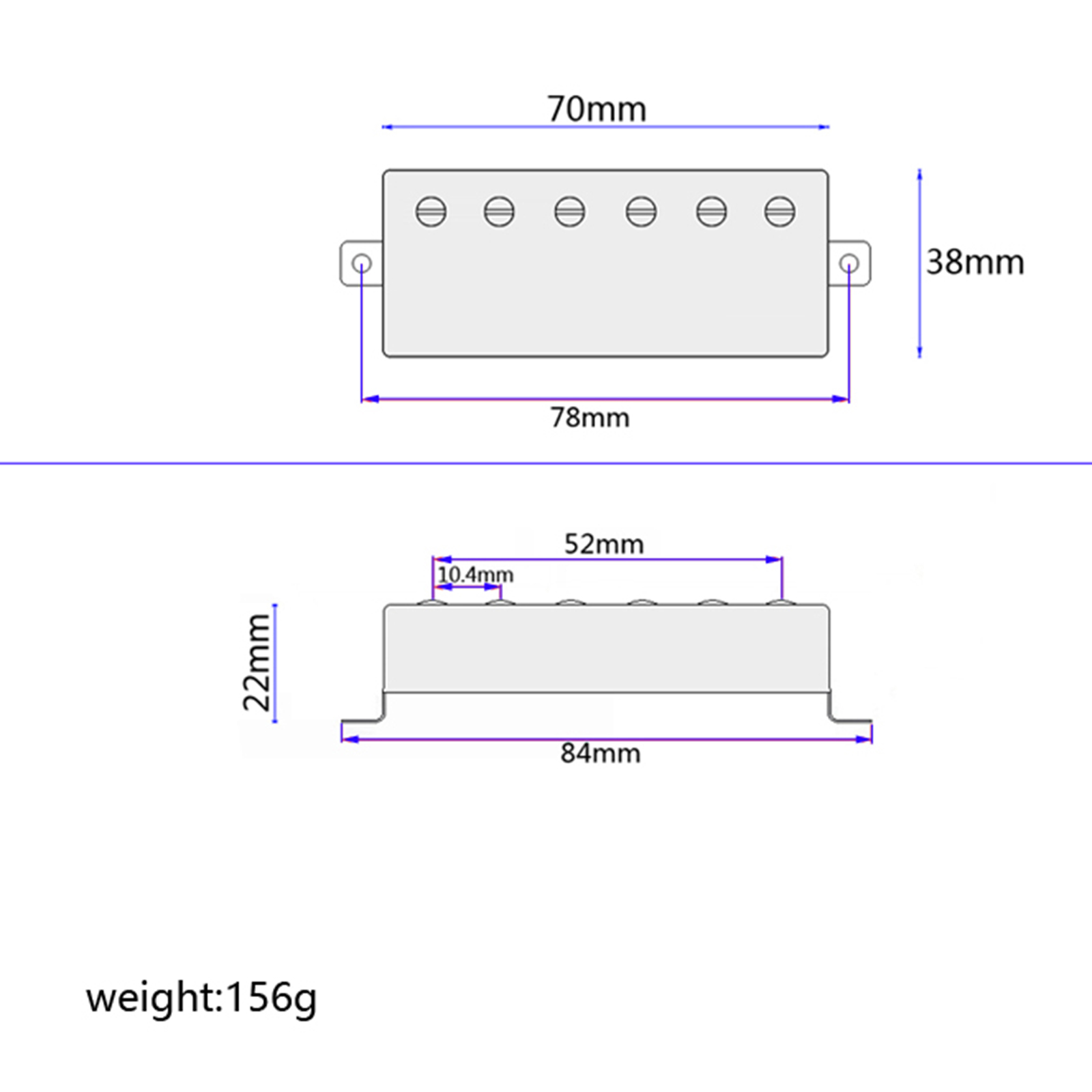Zinc Alloy 8.2-8.4K Humbucker Pickup Vintage Alnico 5 Bridge & Neck Pickup Electric Guitar Spare Parts Accessories