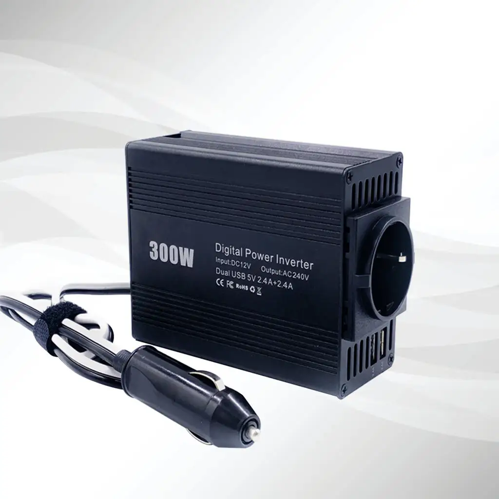 300W Power Inverter DC 12V to 100V with 2 USB Port AC Converter Outlet for Laptop