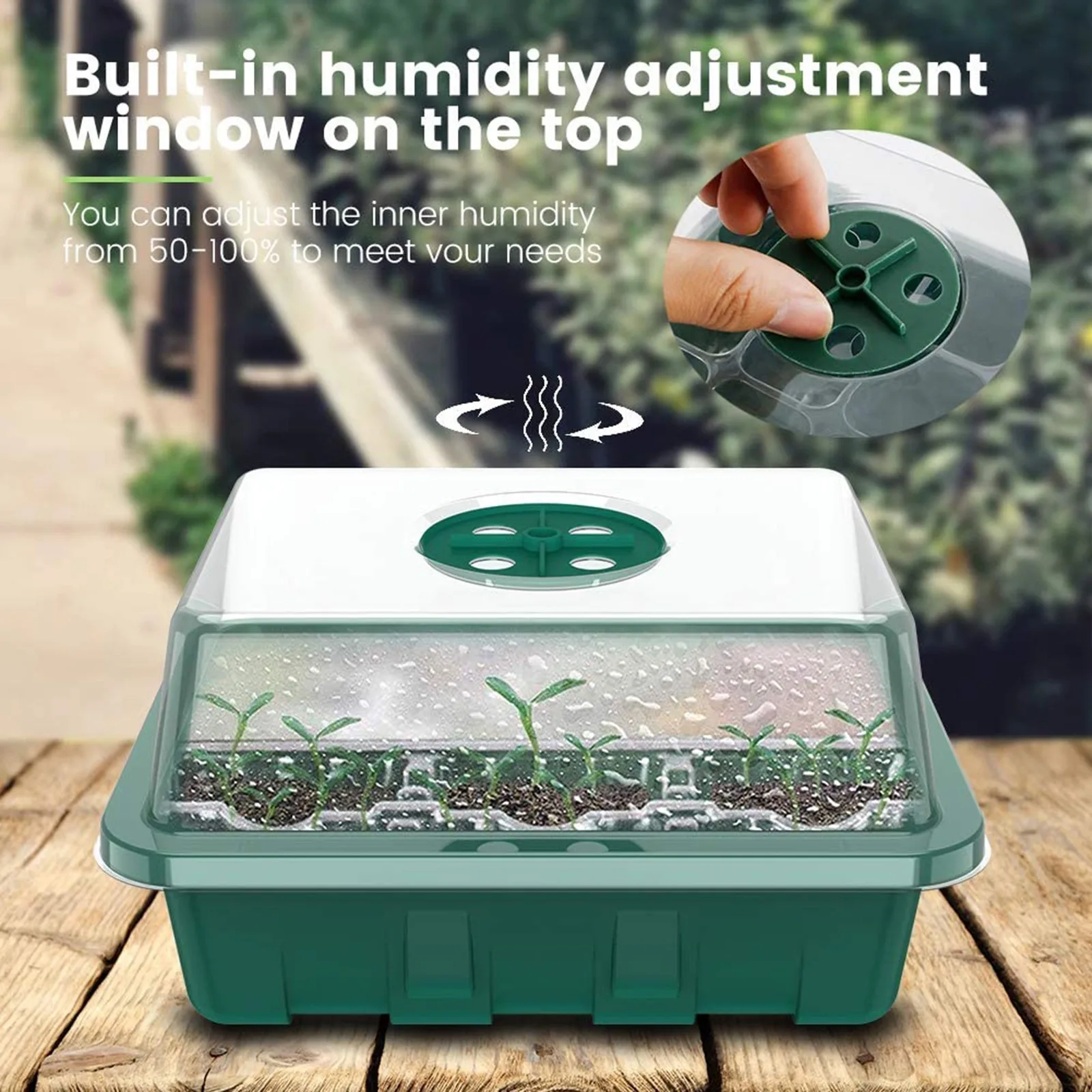 3pcs 12 Cell Seed Starter Kit Starting Plant Propagation Tray Dome Gardening_ne 