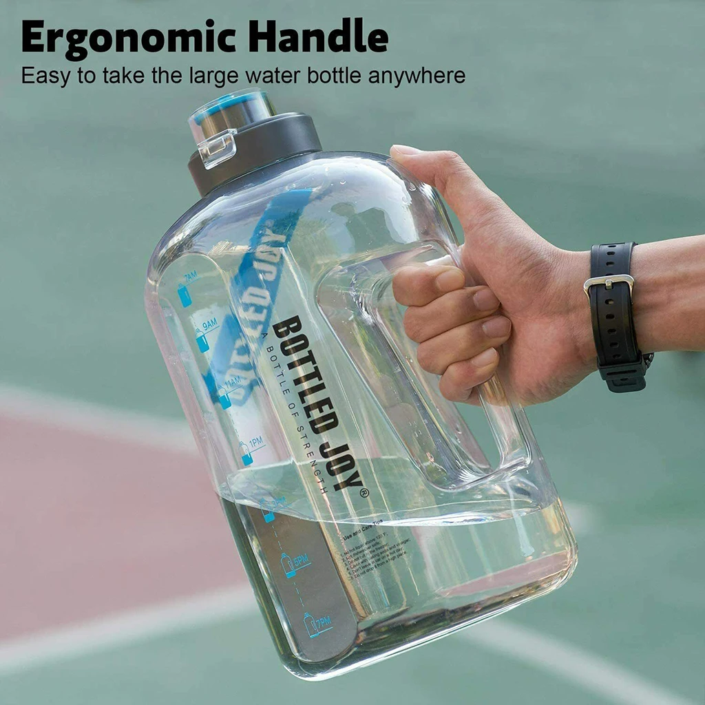 Grand Sports bouteille d'eau 1 Gal environ 3.79 L Exercice Gym Camp hydratation avec timemarker 