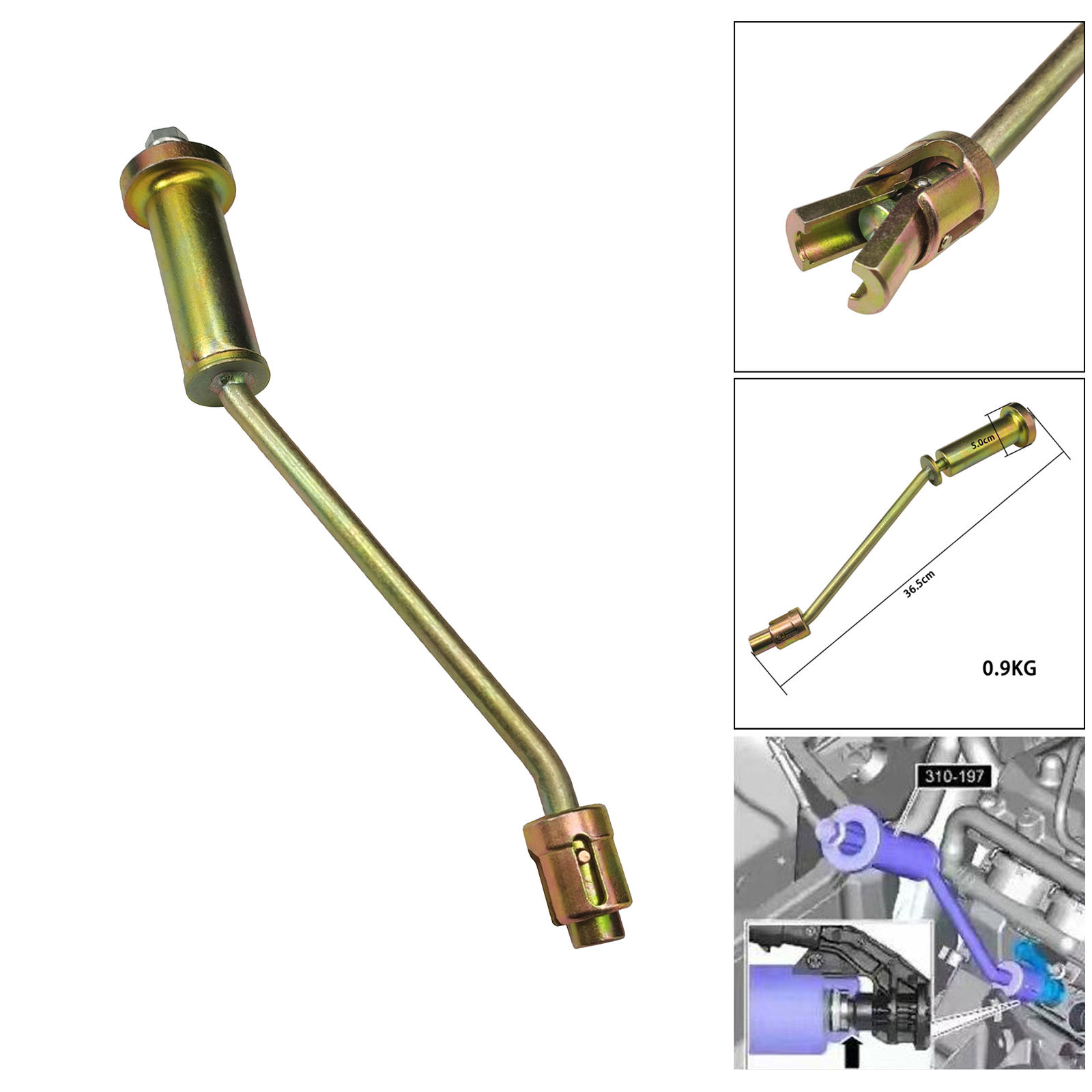 MR  Engine Fuel Injector Removal Installer Puller Tool For Jaguar 3.0 and Land Rover 5.0L 310-197 Engines Car Repair Tool