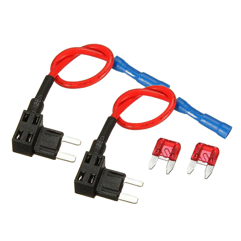 2x Circuit Fuse Tap Mini Double Circuit Low Profile with  Blade Fuse 165mm