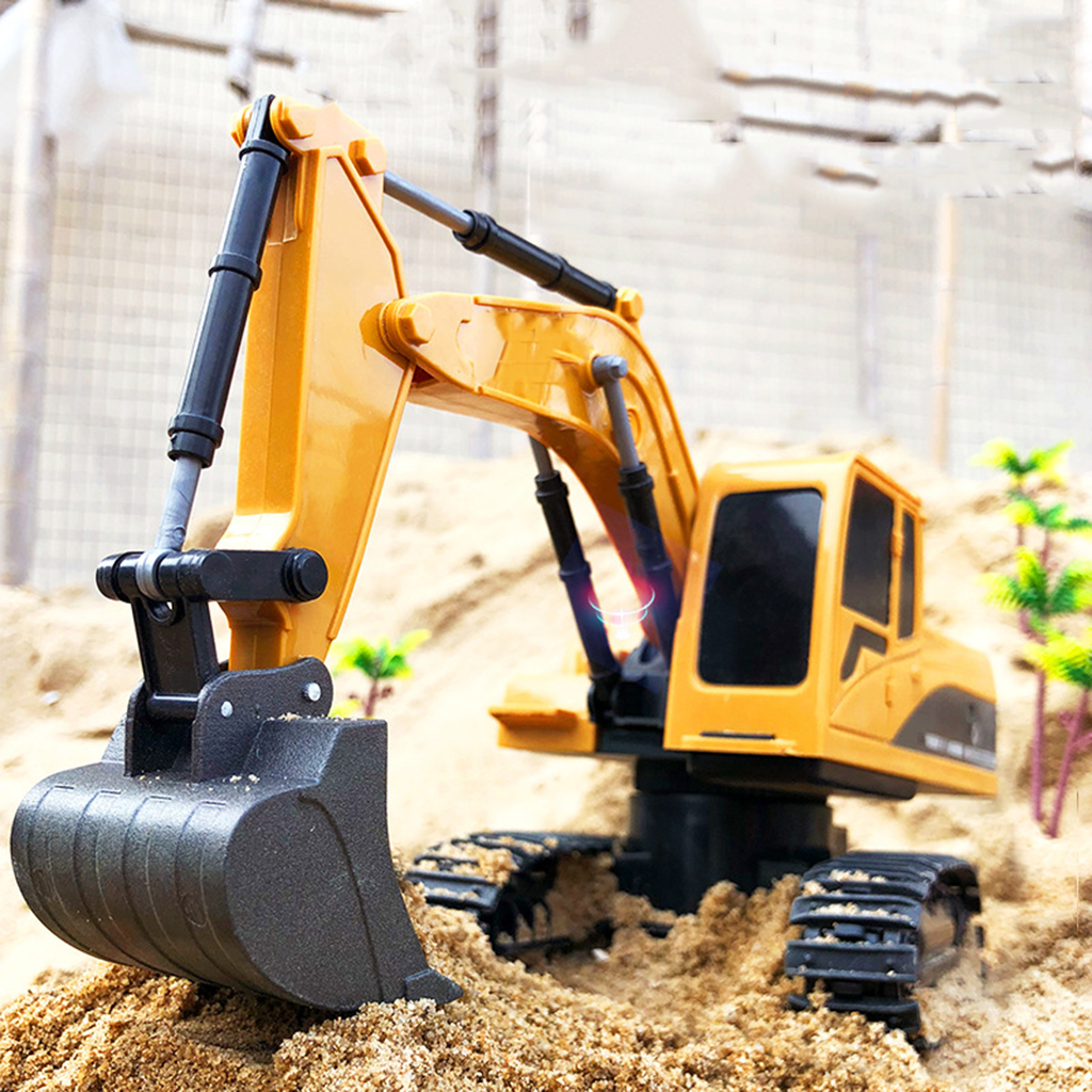 RC Excavator Remote Control Excavator Hydraulic Toys Model Digger Bulldozer