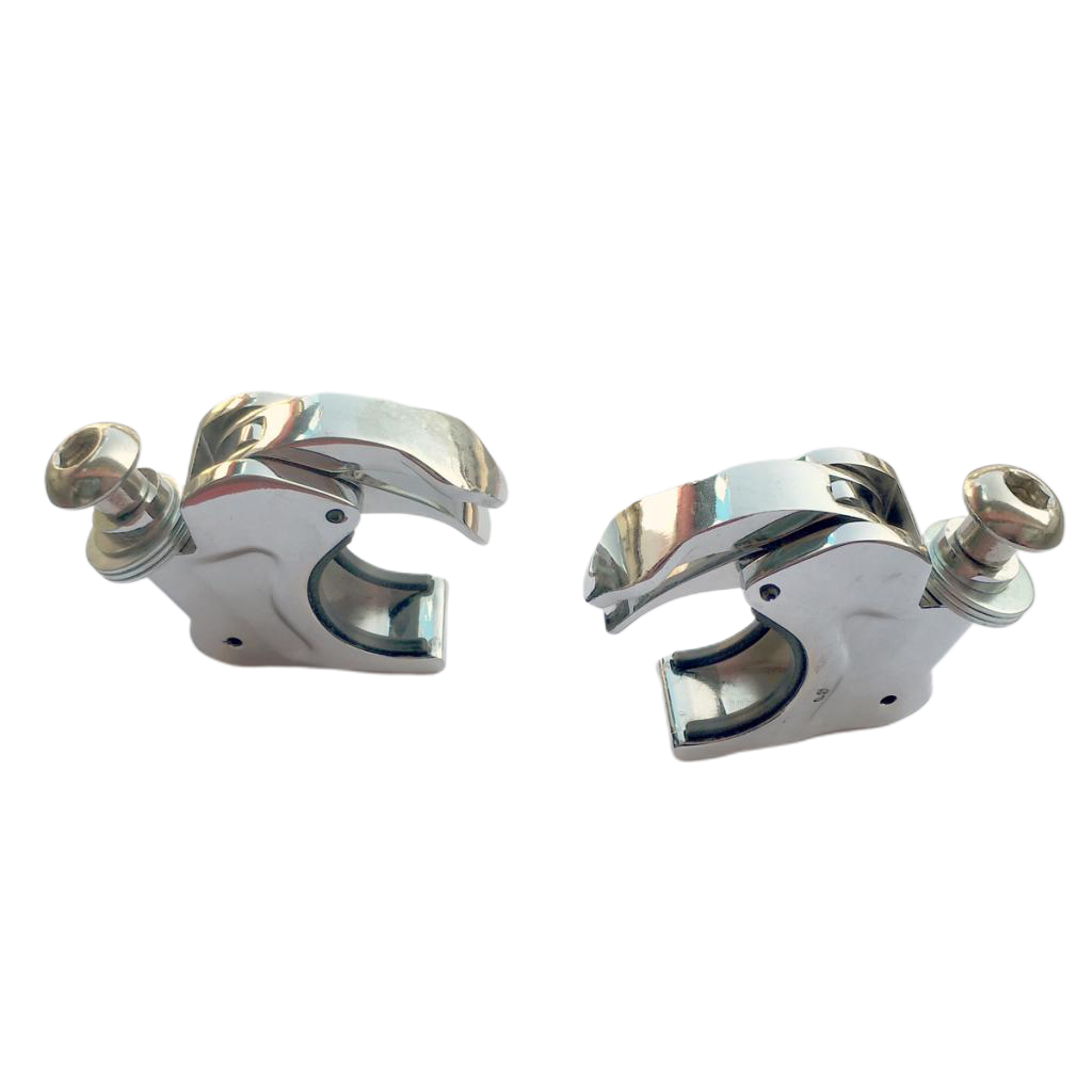 Black / Chromed 41mm Quick Release Windshield Clamps For   Sportster