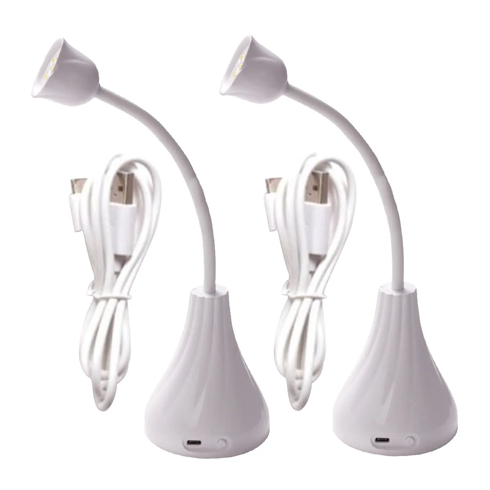 USB LED Nail Lamp Light Rotation Nail Polish Dryer for Nail Art, with 60s Timer, White