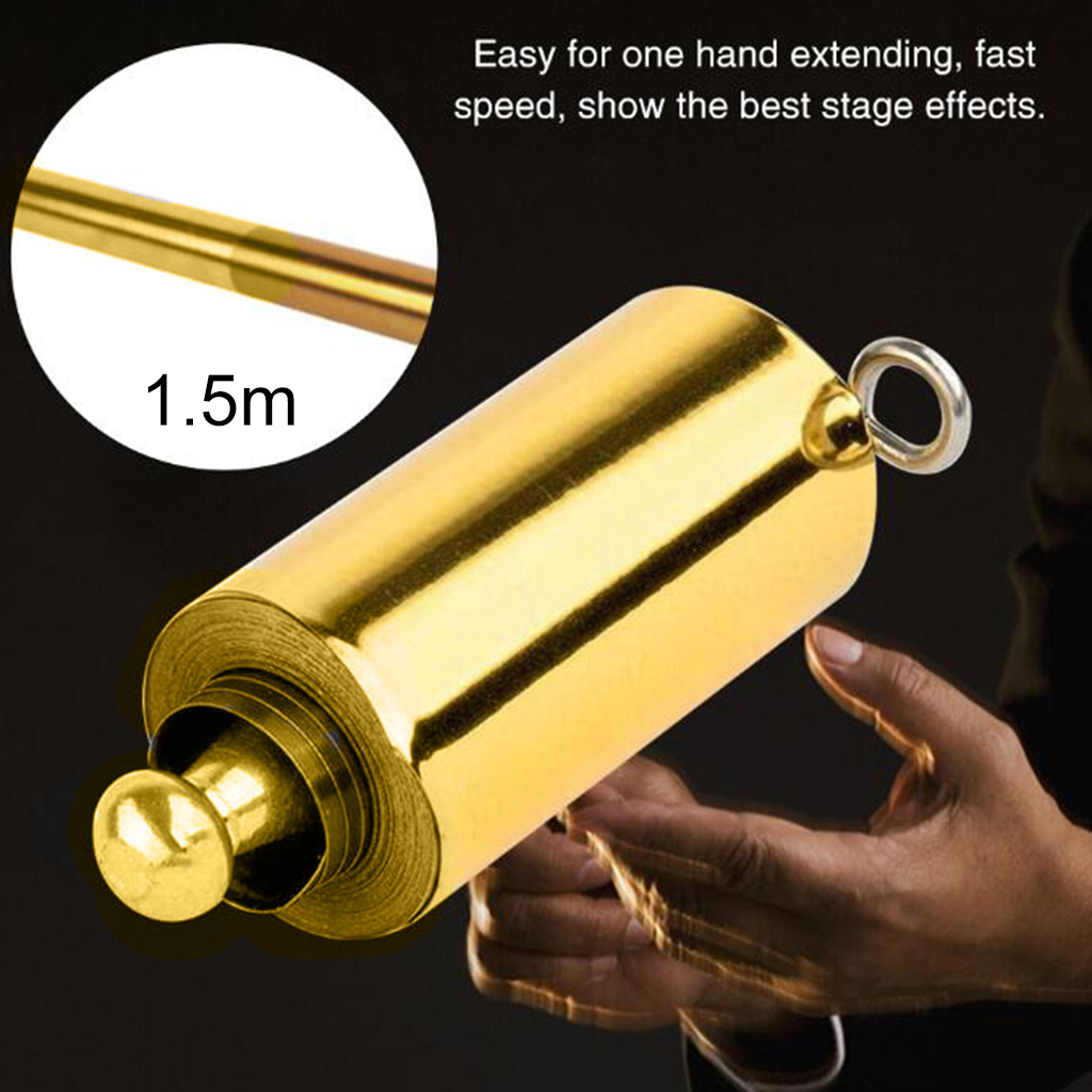 1.1m/1.3m/1.5m Magi c Pocket Staff Portable Metal Martial Arts metal staff retractable Appearing Cane Trick Accessory