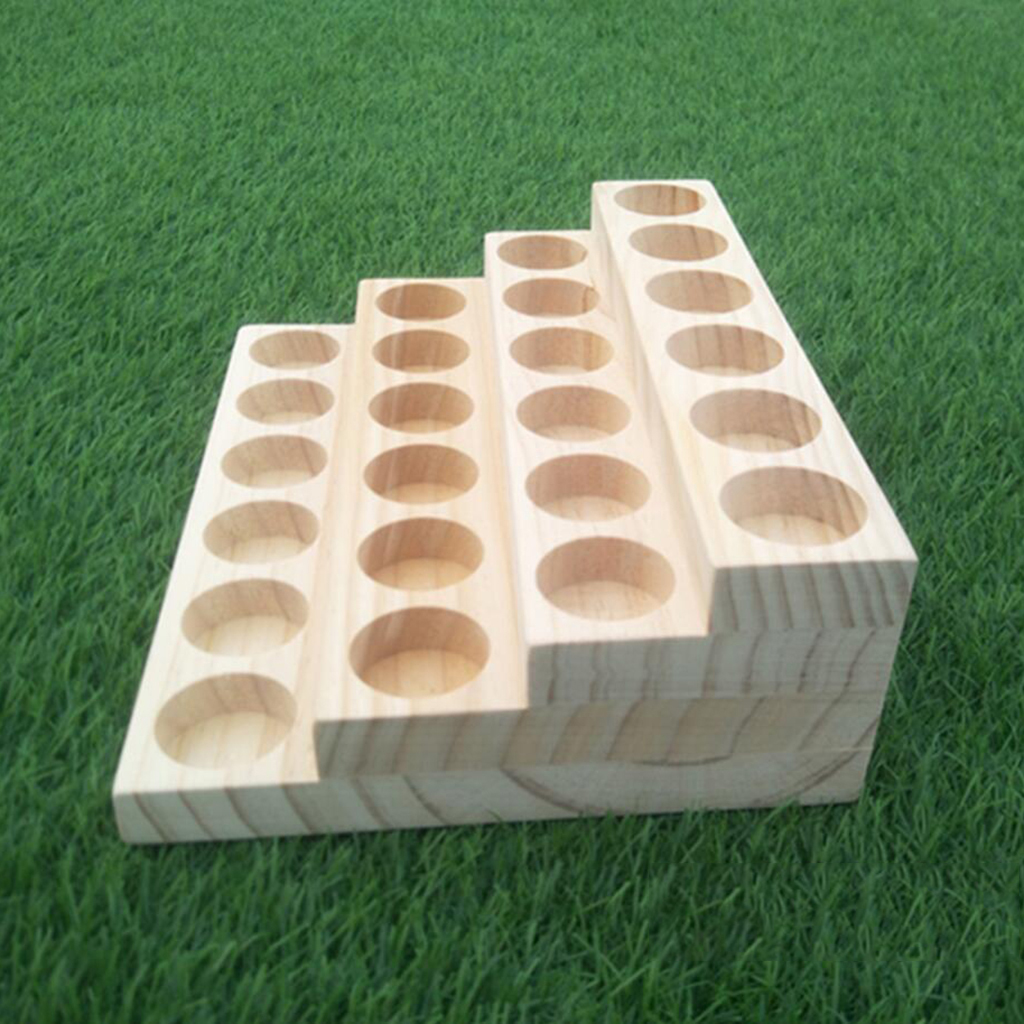 Wooden Essential Oil Storage Rack Aromatherapy Organizer Wood Display Stand