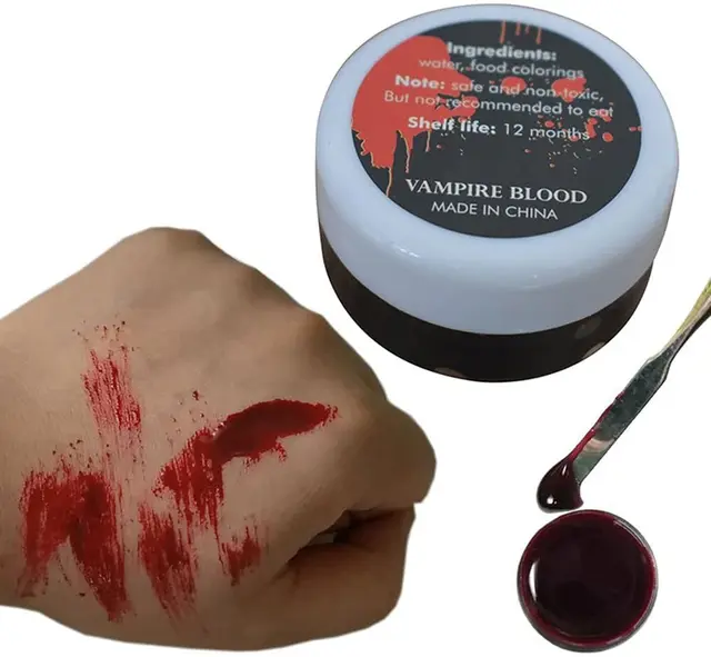Frascos artificiais de plasma falsificados, Maquiagem Vampiro