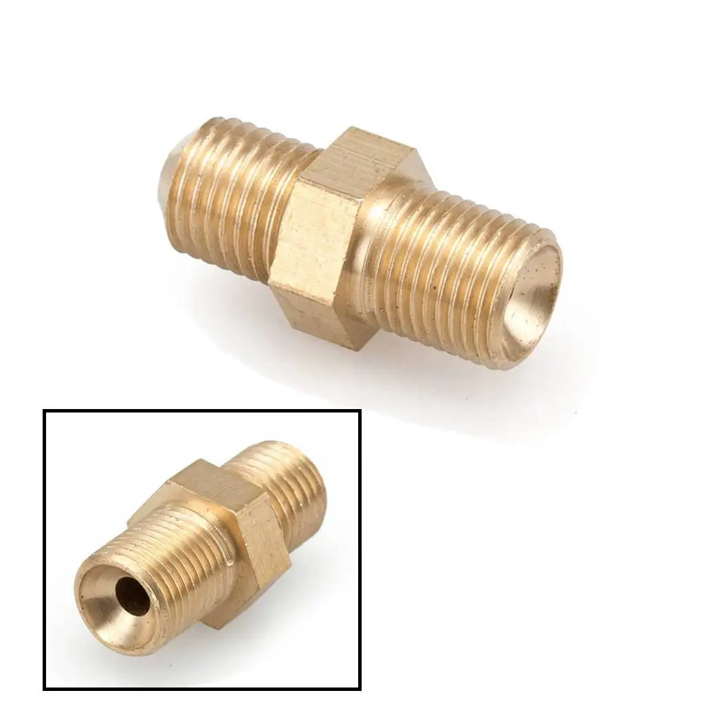 Brass Turbo Oil Feed Restrictor Fitting 4AN Male To Female .035