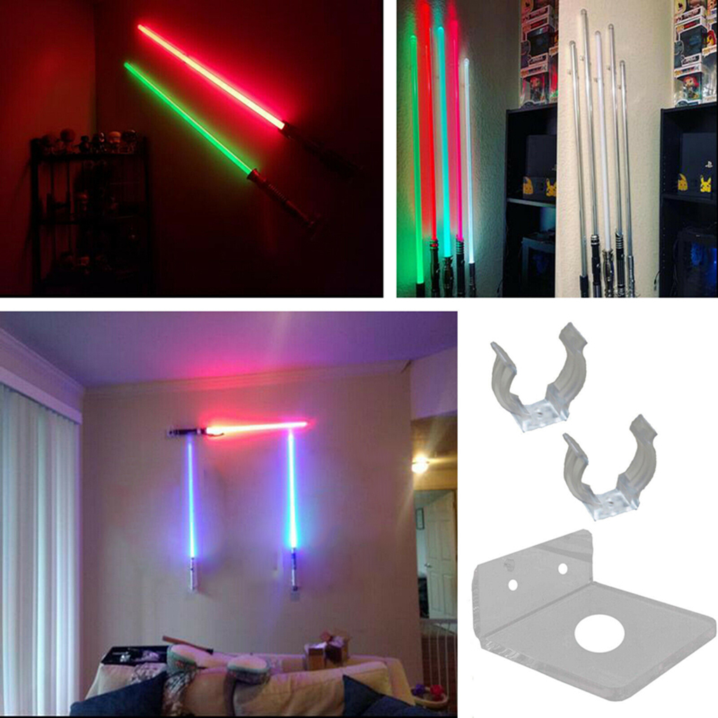 Lightsaber Wall Mount Rack Acrylic Display Hanger Stand Holder Storage Shelf